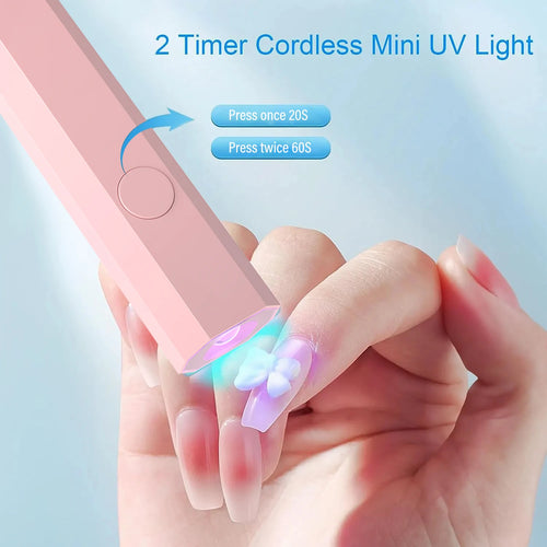 Handheld Rechargeable UV/LED Nail Dryer Lamp – Portable Gel Polish Curing Tool for Nail Art